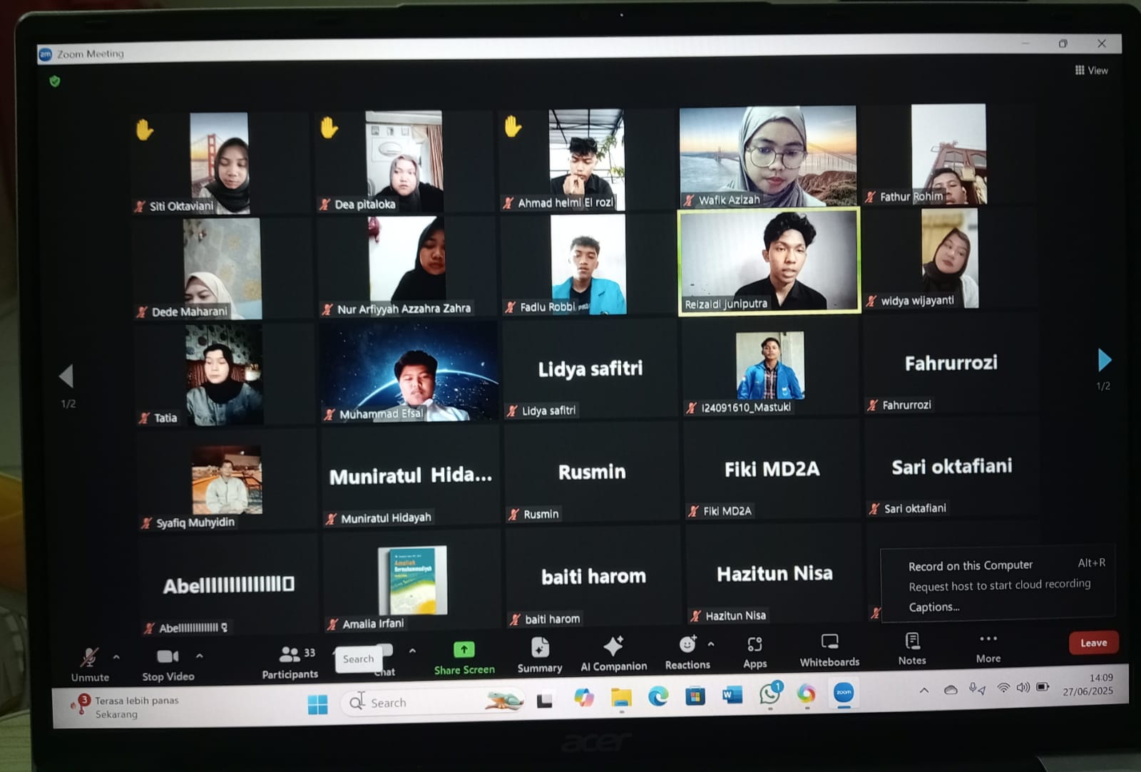 Latih Mahasiswa Public Speaking, UAS Matakuliah Protokoler Dakwah Prodi Manajemen Dakwah dalam Bentuk Webinar Series